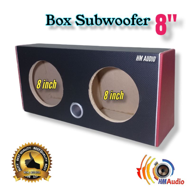 Box 8 inch Double Box Speaker Subwoofer 8 inch Double mdf
