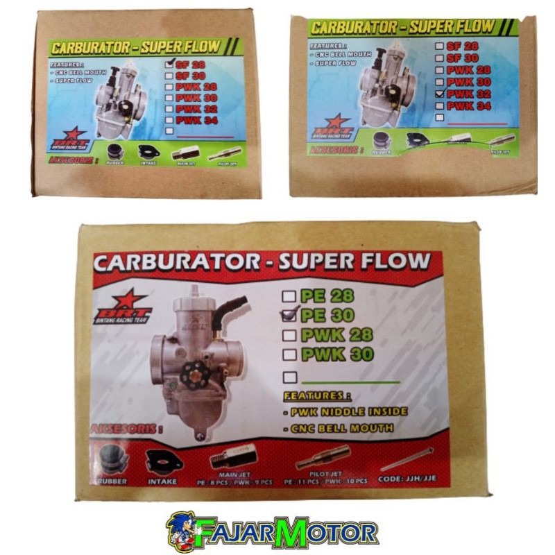 KARBURATOR BRT SF PE 28 PE 30 PWK 28 PWK 30 PWK 32 PWK 34 CARBURATOR SUPERFLOW ORIGINAL