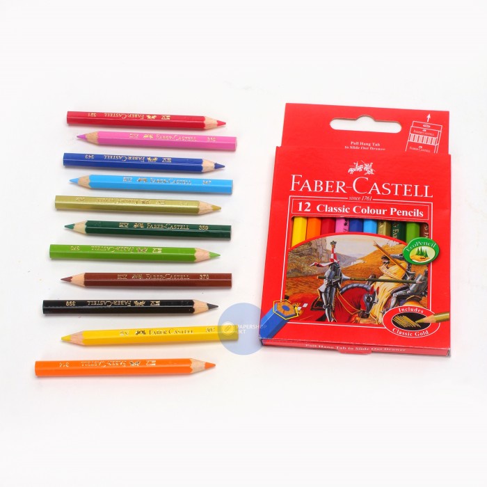 

WARNAPENSIL- PENSIL WARNA FABER-CASTELL 12 WARNA CLASSIC KECIL -PENSIL WARNA