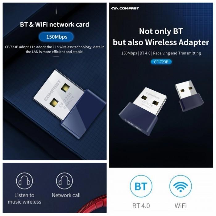 COMFAST CF-723B USB Dongle Wireless Bluetooth Adapter Wifi Reciever