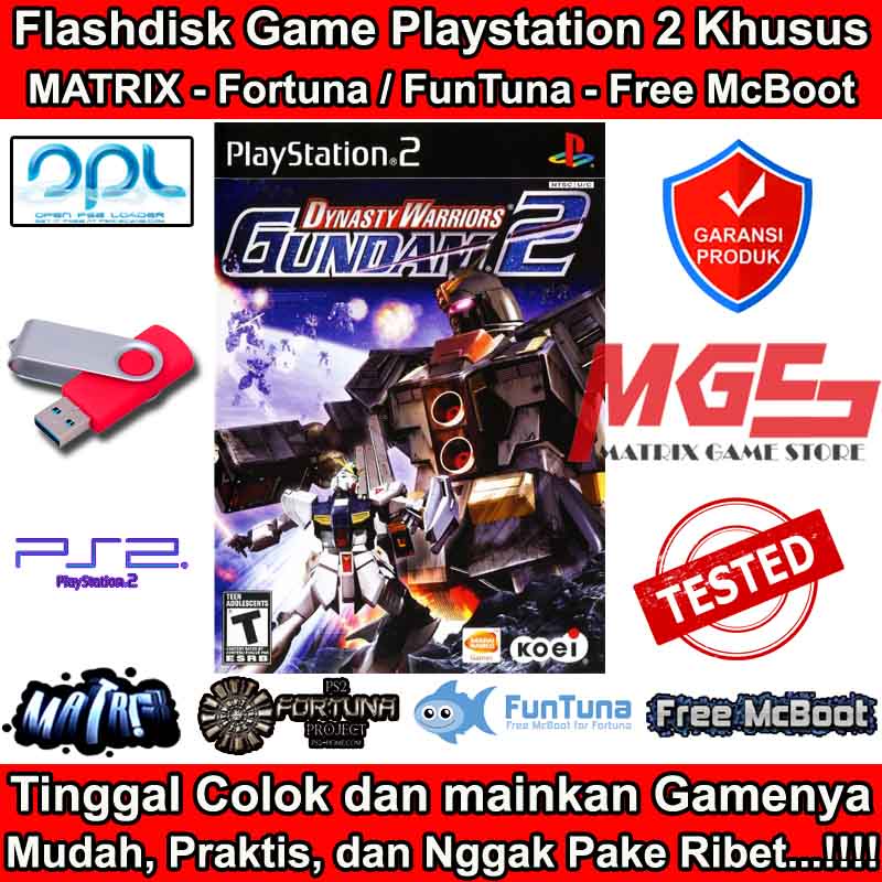 Flashdisk Game PS2 PS 2 Dynasty Warriors - Gundam 2