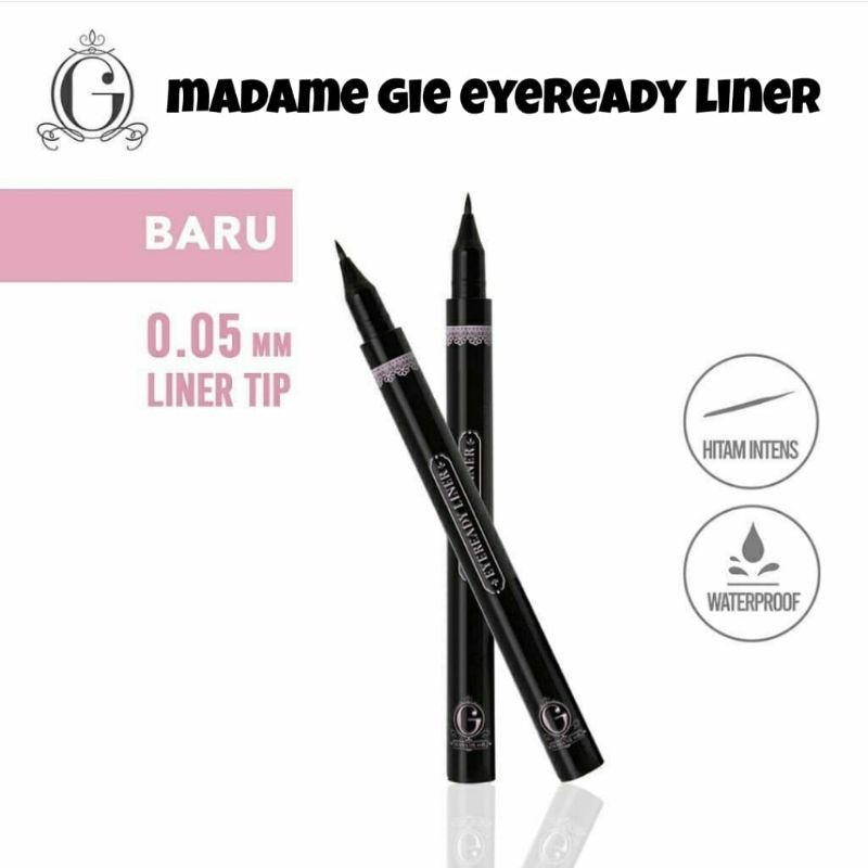 MADAME GIE Eyeready Liner - MakeUp Eyeliner Pen Black Waterproof