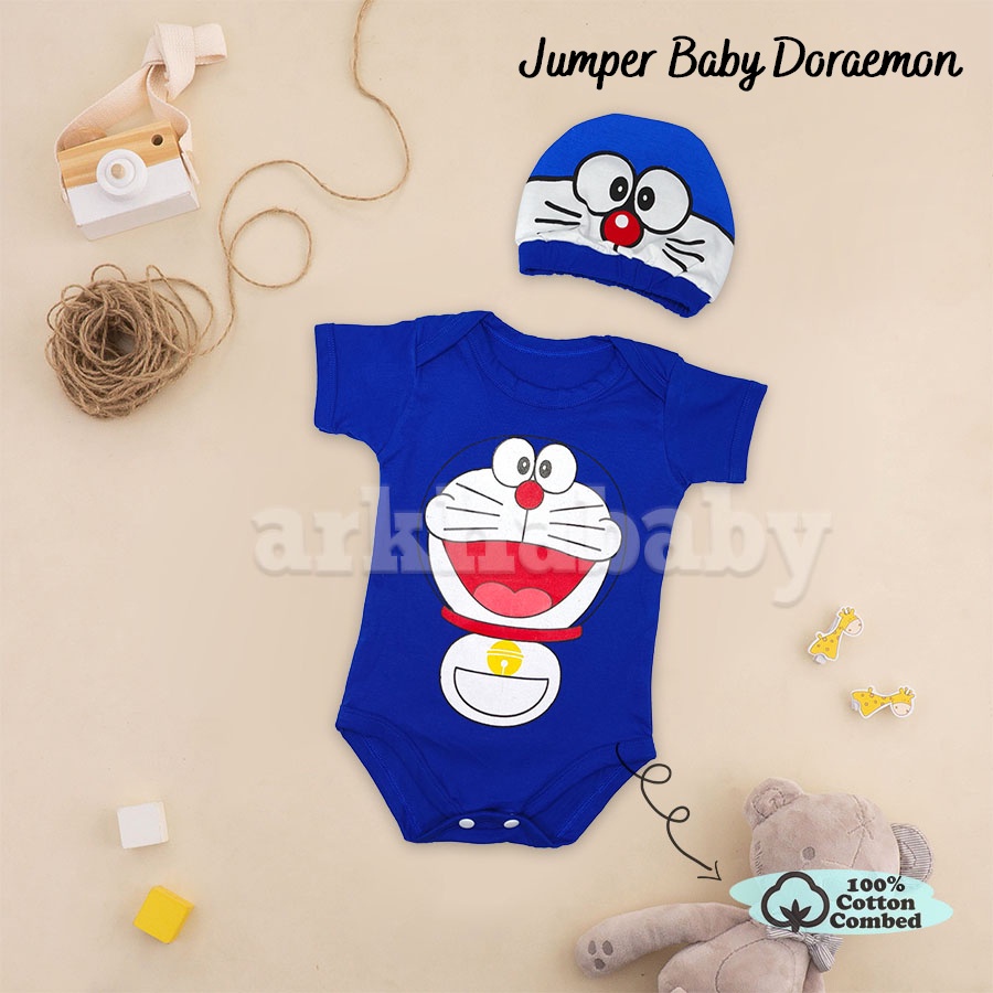 Jumper bayi baju bayi doraemon / jumpsuit baby doraemon