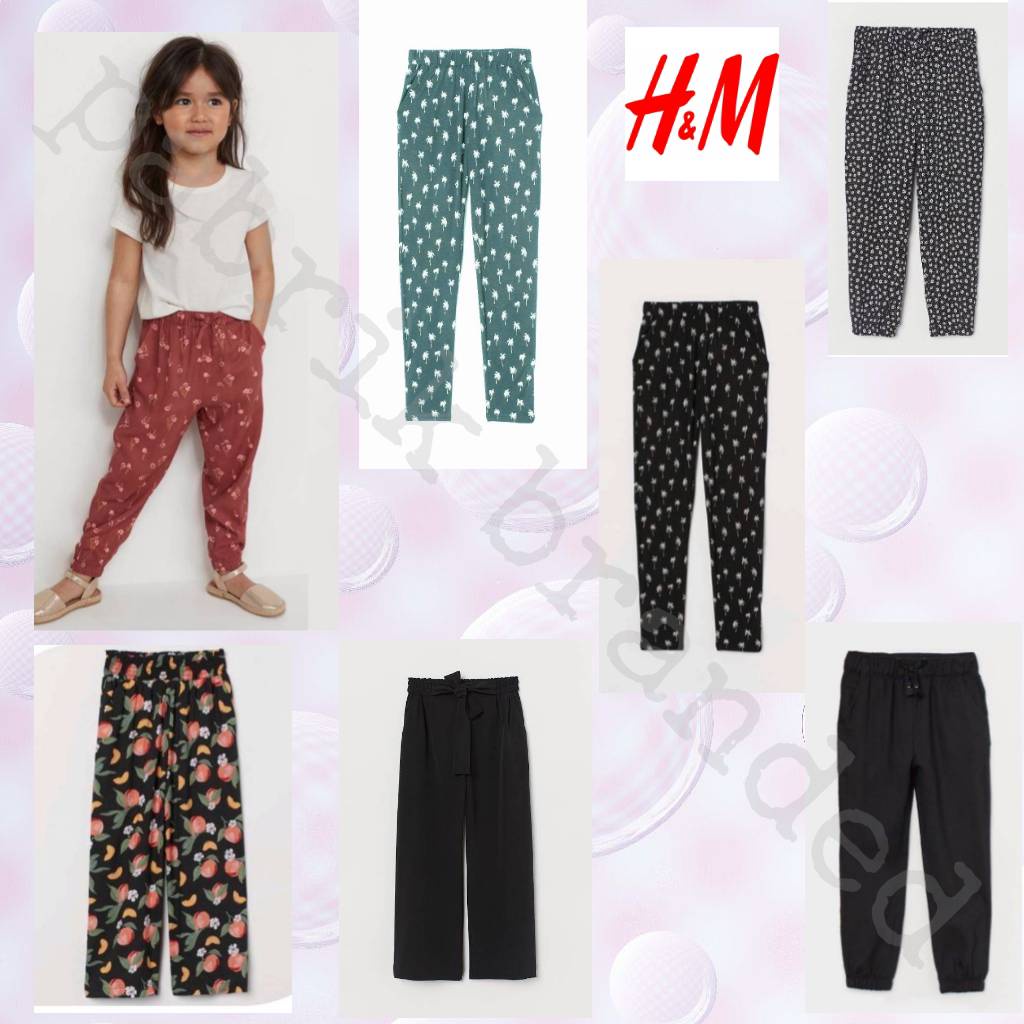 pabrik branded H*m jogger pull on hm celana panjang rayon anak perempuan remaja 1,5 2 7 8 9 11 12 13
