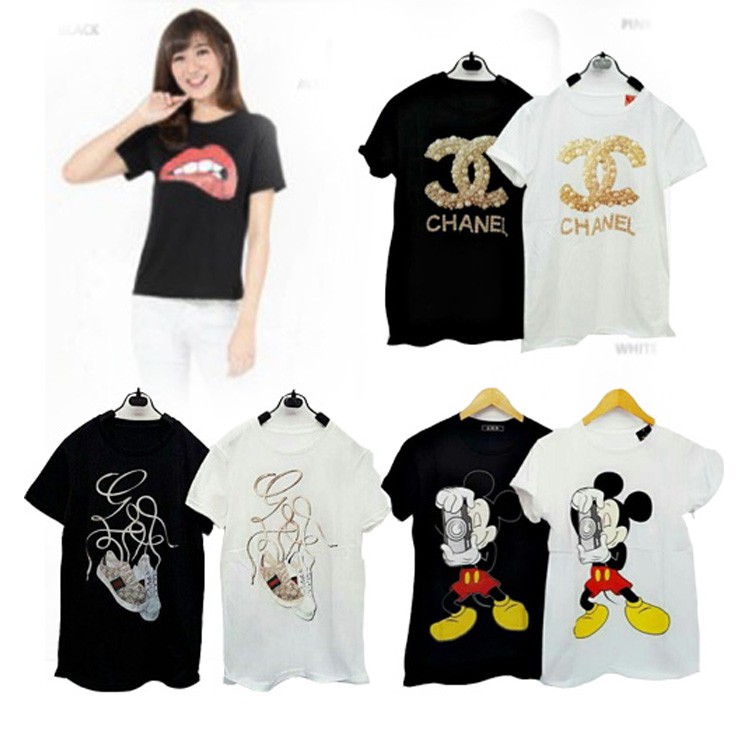 Bermacam atasan kaos pendek cewek kaos wanita lembut bahan Bermacam atasan kaos pendek cewek kaos wanita lembut bahan