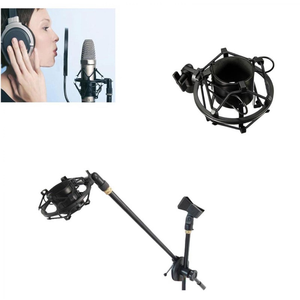 Holder Mikrofon Shockproof Stand Mic Shock Proof Mount Microphone Murah