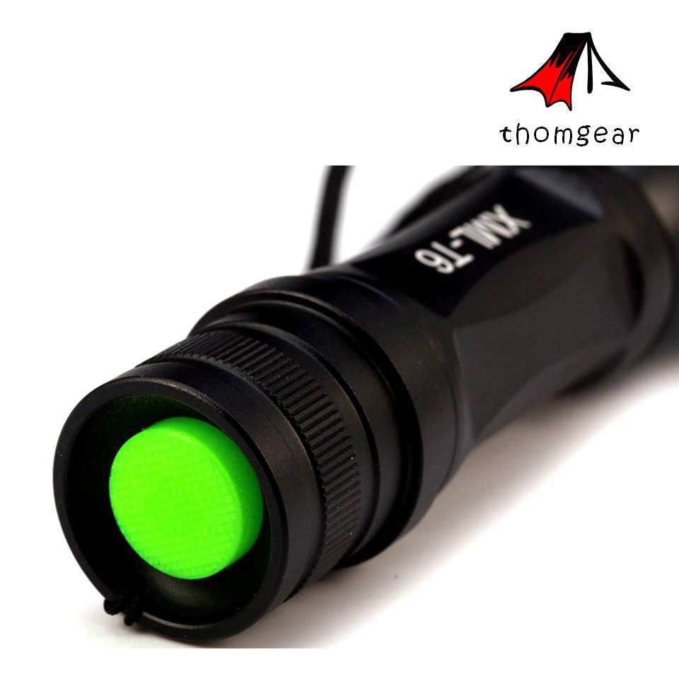 Thomgear Senter Led Super Terang Body Aluminium Tactical Cree Xm-L T6 8000 Lumens - F18