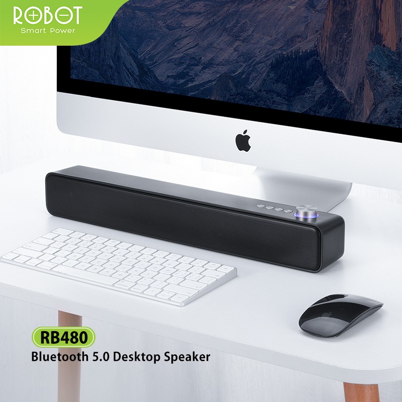 Speaker Bluetooth Robot RB480 Bluetooth 5.0 AUX TF Card Flashdisk Portable Audio Wireless Super Bass Mini Stereo Original - Garansi 1 Tahun-2