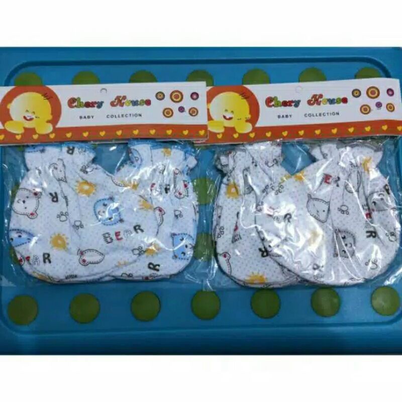 1 SET SARUNG TANGAN DAN SARUNG KAKI CHERY HOUSE-SARUNG TANGAN BAYI MURAH BERKUALITAS