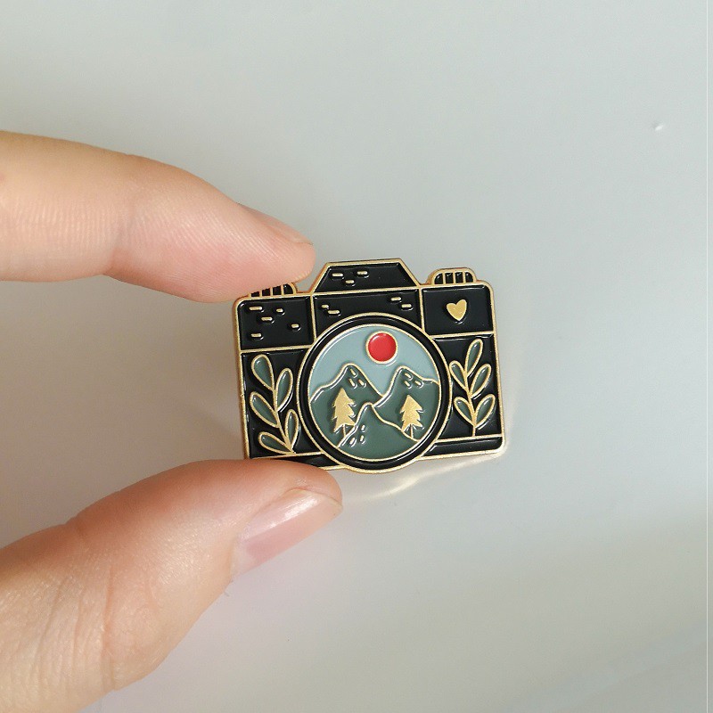 Pin Bros Enamel Bentuk Kamera Untuk Perhiasan