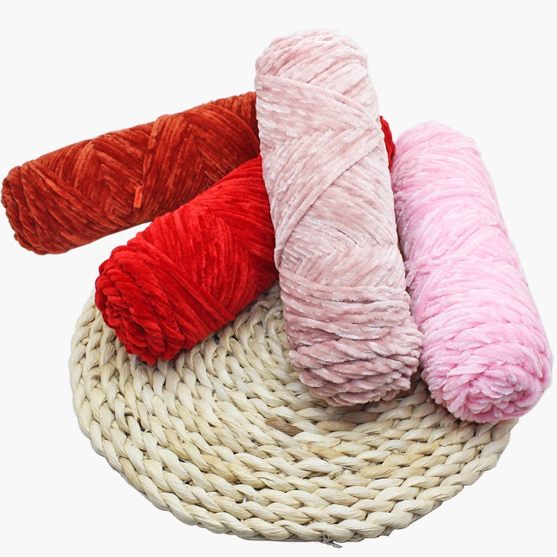 Benang rajut beludru import/velvet 20 colors soft Velvet yarn 100g crochet soft yarns