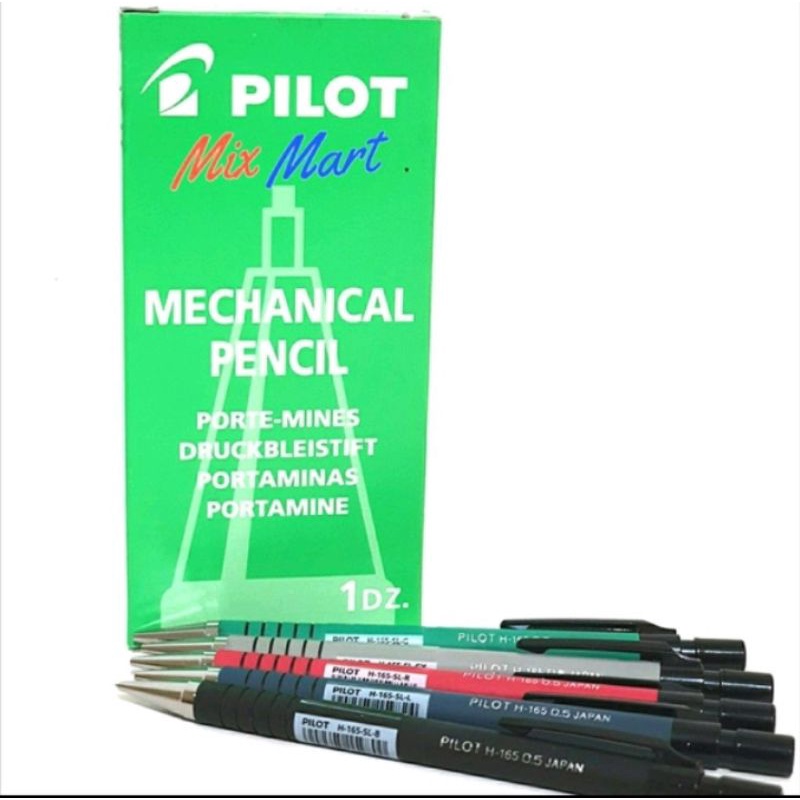 

Pensil / Pencil Mekanik Pilot H-165 0.5mm + Penghapus (12pcs)