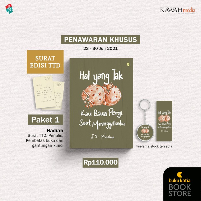 

MUST HAVE!! HAL YANG TAK KAU BAWA PERGI SAAT MENINGGALKANKU - JS KHAIREN TERMURAH