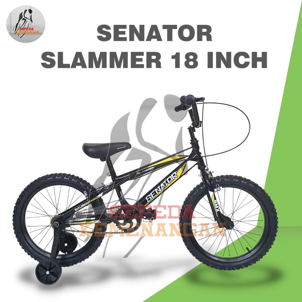 SEPEDA BMX SENATOR SLAMMER UKURAN 18 INCH-BLACK / HITAM