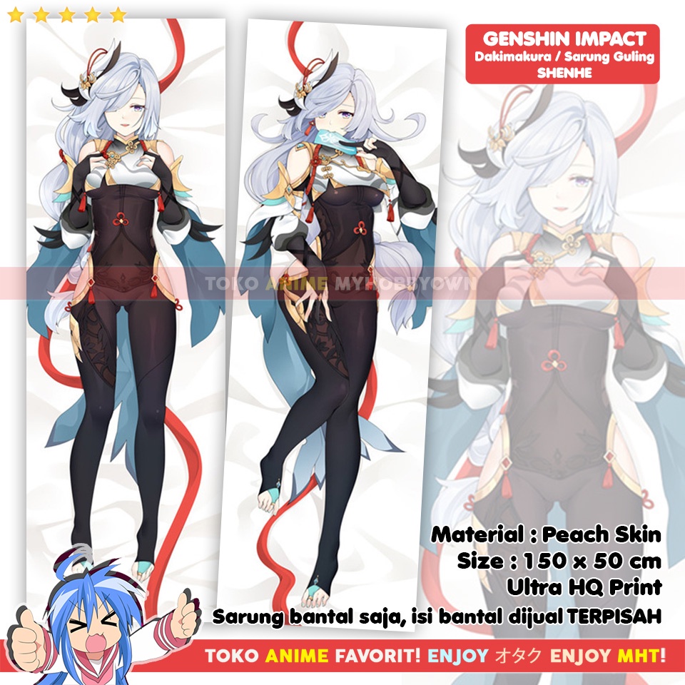 Sarung Bantal Anime Dakimakura Genshin Impact : Shen He Waifu