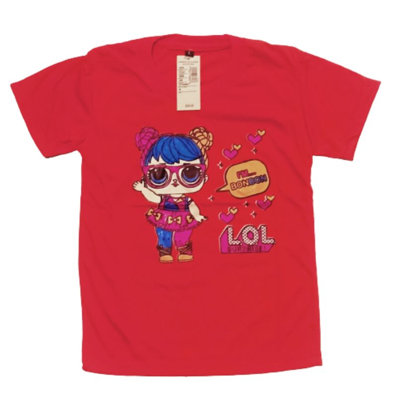 KAOS ANAK PEREMPUAN LOL UMUR 1-2-3-4-5-6-7-8-9-10-11-12 // ATASAN BAJU ANAK PEREMPUAN // GROSIR KAOS BAJU ANAK