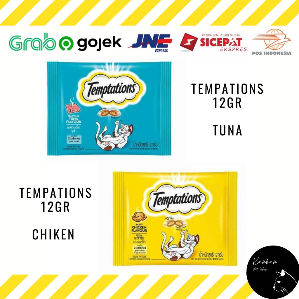 TEMPATIONS 12GR - CHIKEN / TUNA (DRY CAT FOOD)