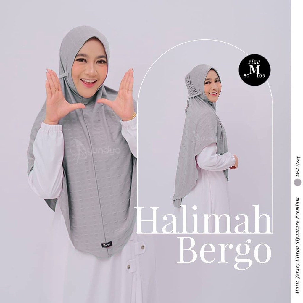 Jilbab Bergo Halimah Daily bergo basic by Ayundya