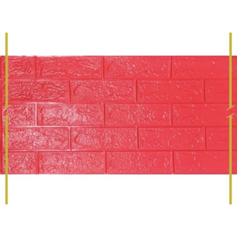 Wallpaper Dinding 3D Foam Motif Batu Bata-3