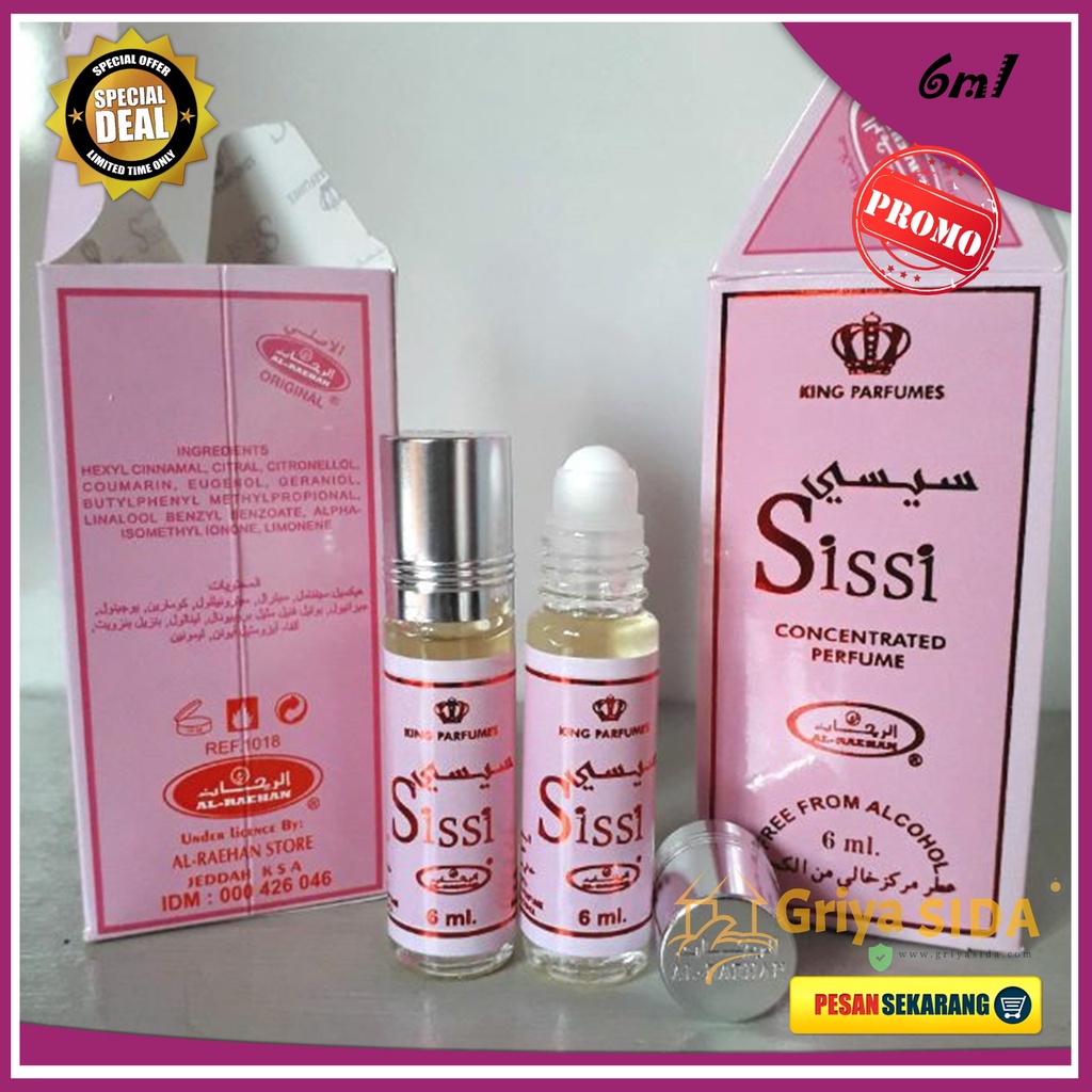 Parfum Sissi 6ml alraehan aroma SISSI al raehan mirip al rehab parfum Harga grosir PROMO!!