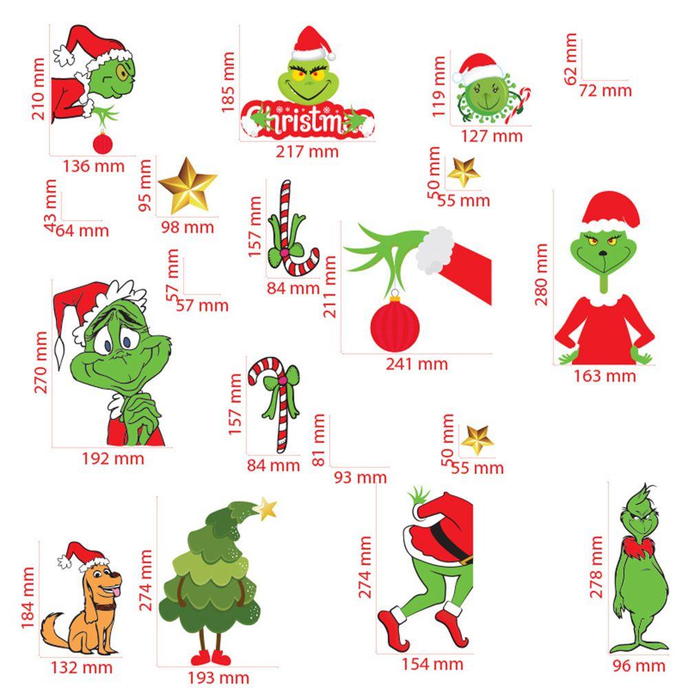 Populer 8PCs Stiker Kaca Lucu Kreatif Tahun Baru Wallpaper Merry Christmas Natal Stiker Jendela