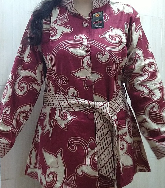 Atasan Batik Dolby Dolbi Dobby Doby Tenun Sutra Tulis Halus Katun Atbm Baron ,sarombit Atasan