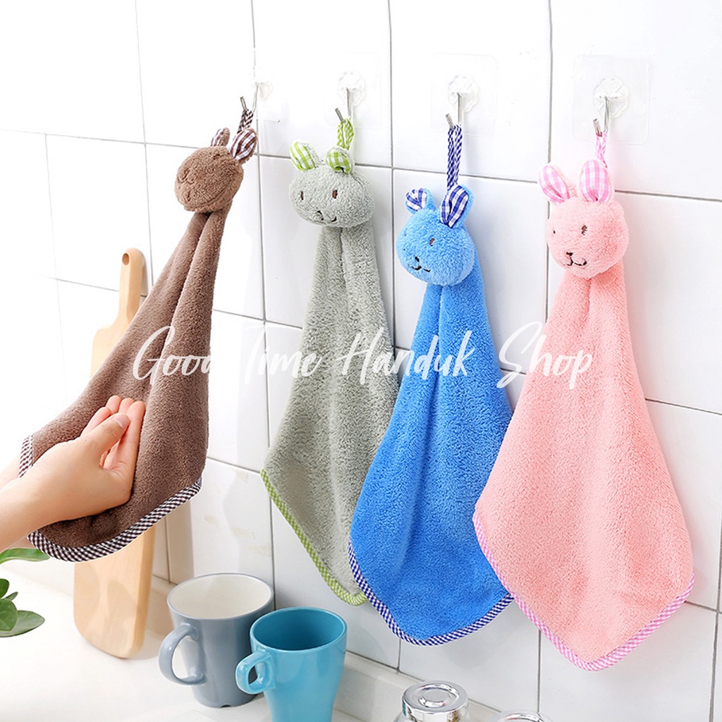 Lap Gantung Tangan / Lap Wastafel / Lap Pengering Tangan 30x30cm Motif Random Hand Drying Towel Kain Serbet Gantung Kitchen Towel