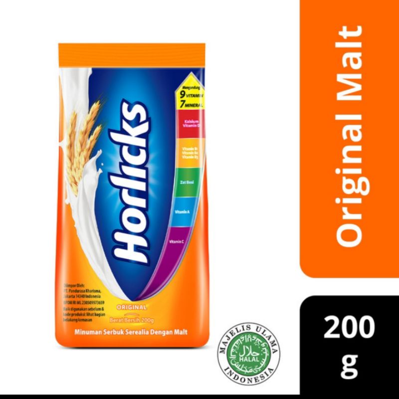 

Horlicks Original Malt minuman kemasan tersebuat dari kombinasi 200g