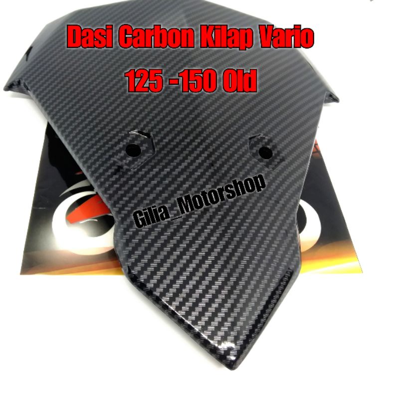 Cover Tutup Plat No Depan Model Dasi Carbon Vario 125 /Vario 150 Zoro Fine Original Import