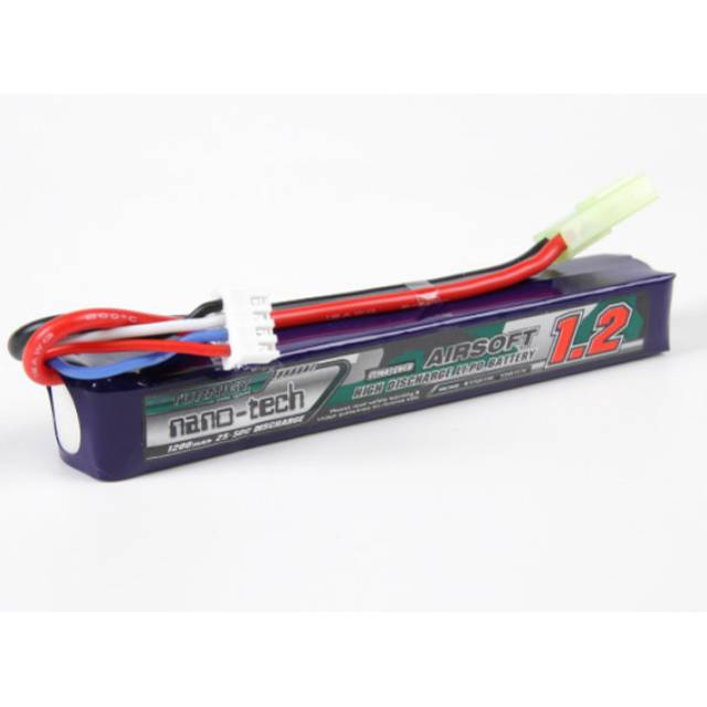 Turnigy Nano-tech 1200mAh 3S 25-50C Lipo Sugus Baterai AEG Airsoft