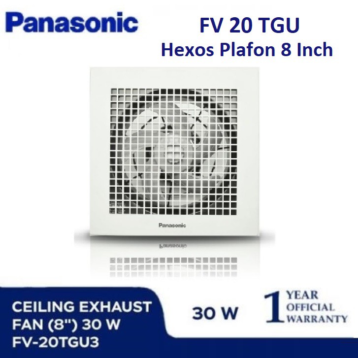 Panasonic Exhaust Fan Plafon 8 Inch FV 20 TGU - Heksos Hexos Ceiling FV20TGU 8&quot; 8Inch