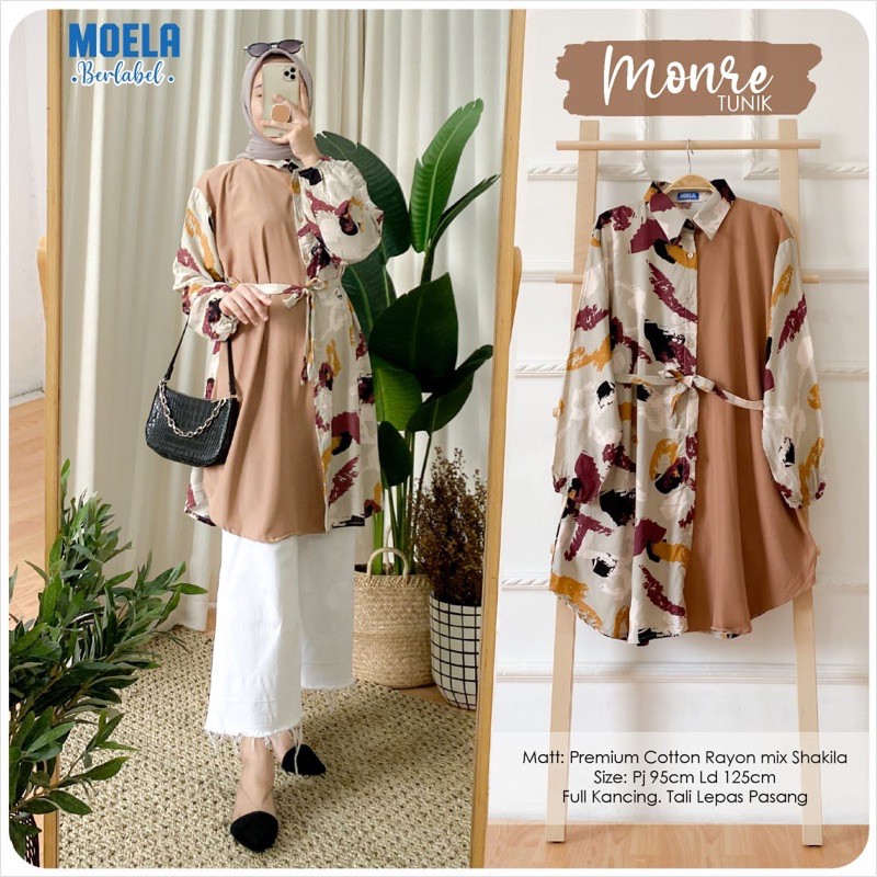 MONRE TUNIK MOTIF MIX POLOS by moela