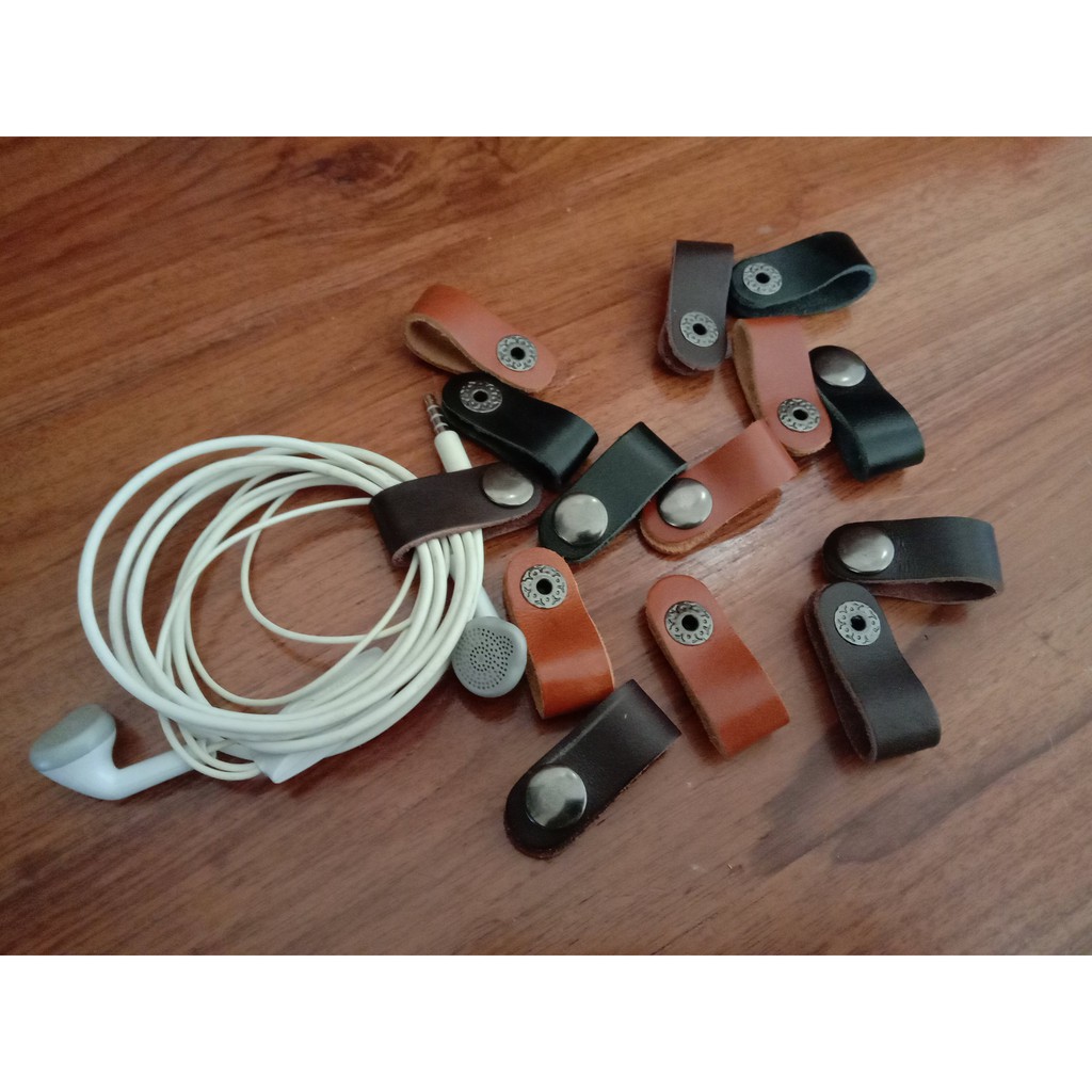 KLIP KABEL KULIT ASLI/ PENJEPIT KABEL