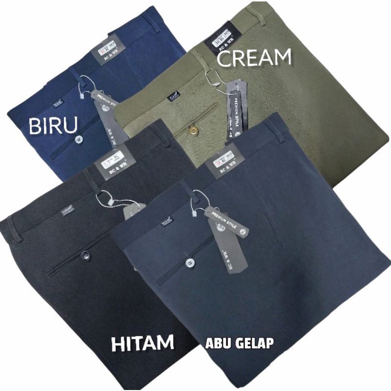 ORI !!!CELANA  FORMAL PANJANG PRIA STANDAR | KERJA | BAHAN | KATUN RC&amp;WR | HALUS | ADEM | TEBAL size 27-44