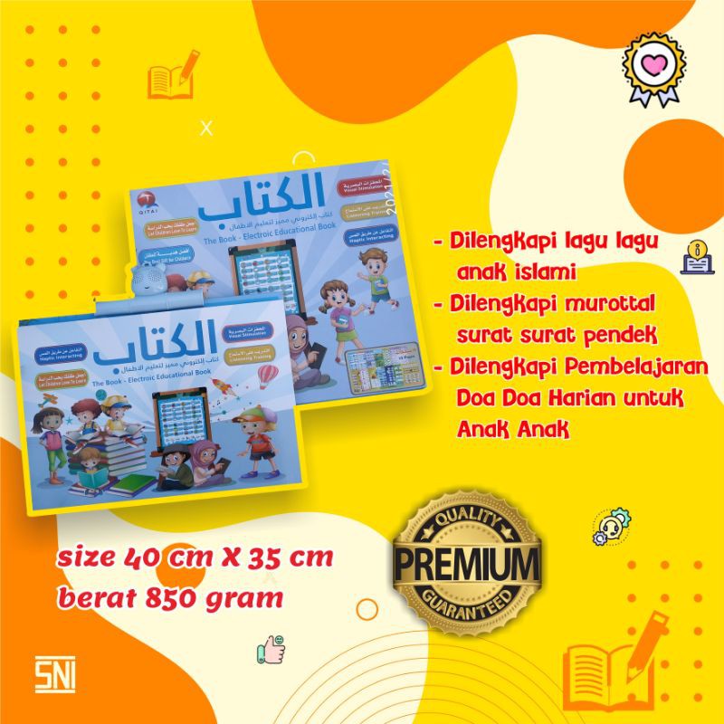 e-book muslim Buku Pintar Membaca Alquran Mainan Bahasa Arab dan Inggris Edukasi  Hadiah Anak Muslim-4