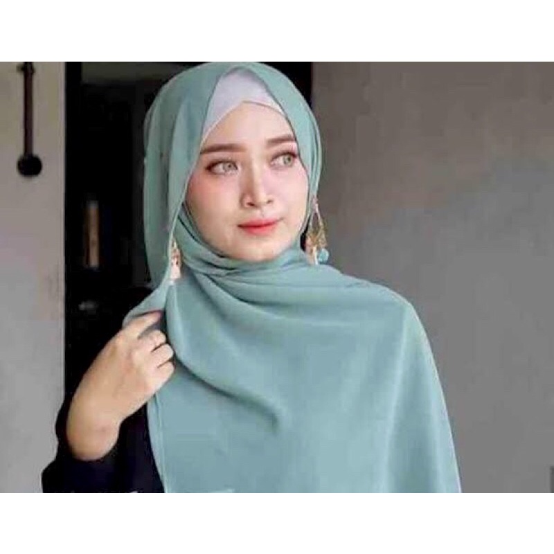 Hijab Instant Diamond Pashmina Tali Panjang Tepi Jahit-Tosca