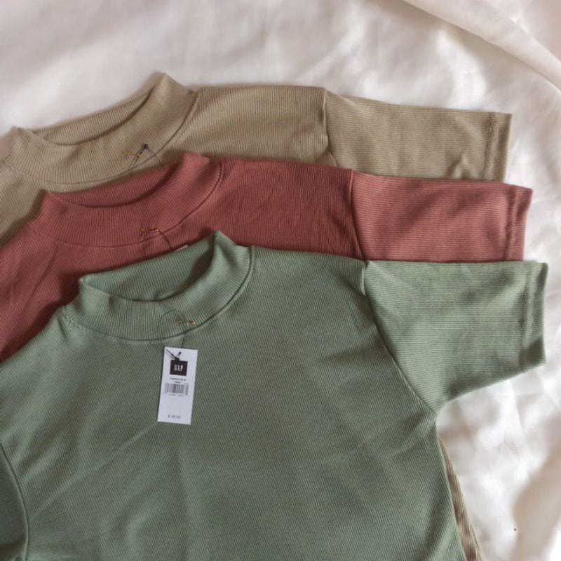 GROSIR KAOS RIB TURTLENECK PREMIUM / TURTLENECK LENGAN PENDEK WANITA / KAOS LEHER TINGGI WANITA / KA