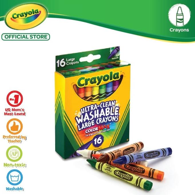 

gunturputra39 Crayola Ultra-Clean Washable Large Crayon - 16 Color TERLARIS TERPERCAYA ORIGINAL