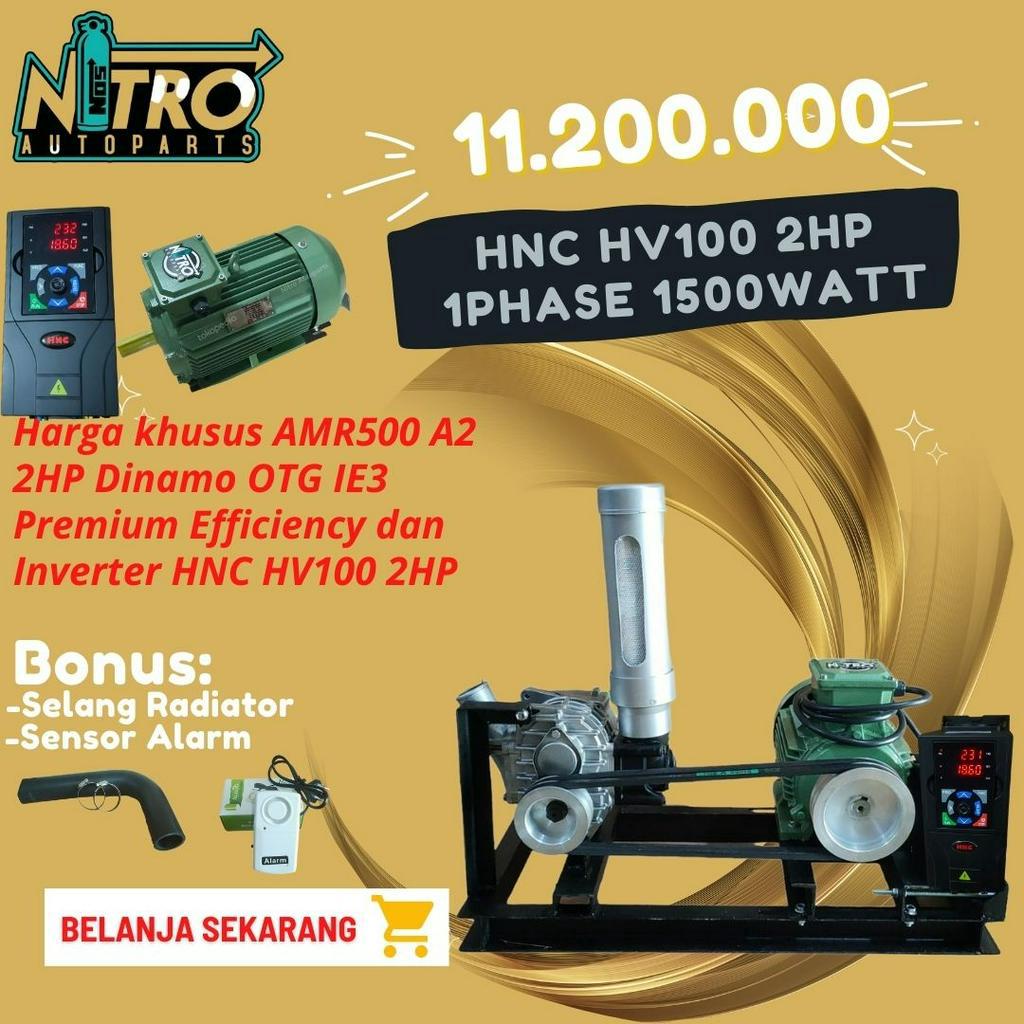 Blower Supercharger Amr500 2hp OTG IE3 + HNC HV100