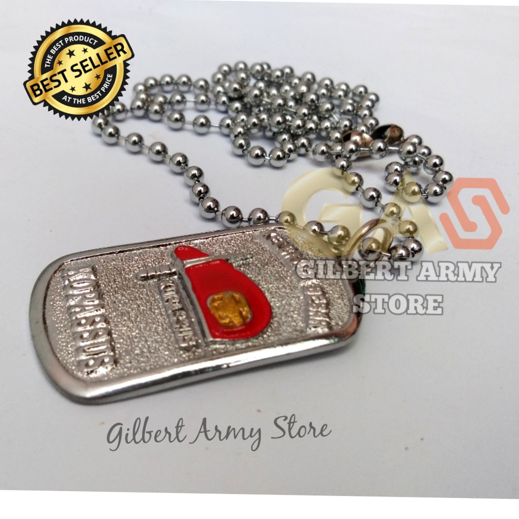 GILBERT ARMY STORE Kalung Pria Kopassus Kalung Militer Army Titanium Anti Karat Grosir Kalung Murah