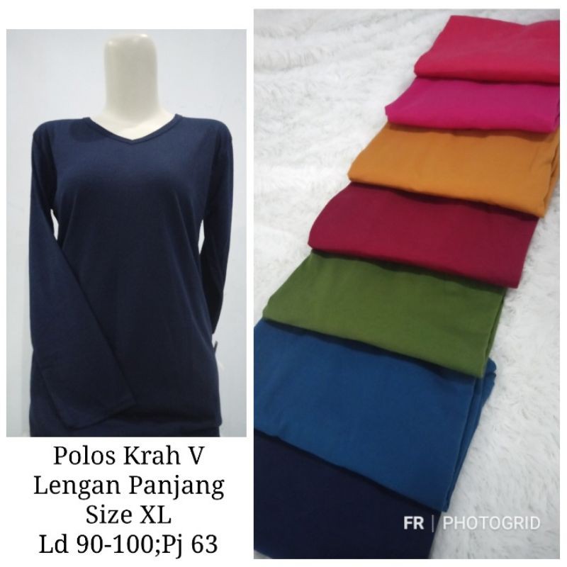 KAOS POLOS/ MANSET MUSLIM LENGAN PANJANG/ KAOS VNECK