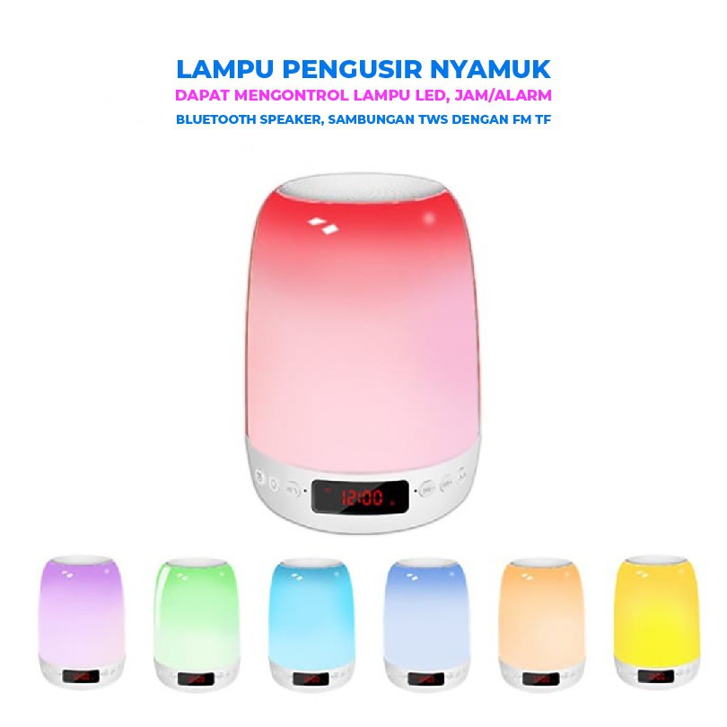 Lampu Tidur Anti Nyamuk Dengan Speaker Bluetooth Portable