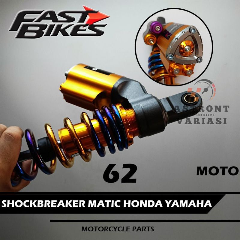 Shock 62-310 Shockbreaker Matic Tabung Atas Segitiga Tranformer Fast Bikes Ukuran 310MM Universal Motor Mio Beat Old Scoopy Fino Xeon