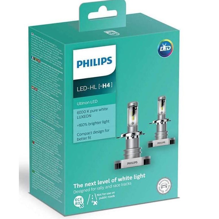 Philips Led H4 Hi / Low - Philips Ultinon Led H4 White 6000K Putih .Ayesha01.Olshop