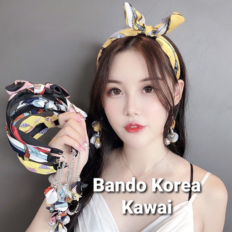 BANDO KOREA KAWAII / BANDO IMPOR / BANDANA / AKSESORIS WANITA ANTING GIWANG / IKAT RAMBUT KUNCIR