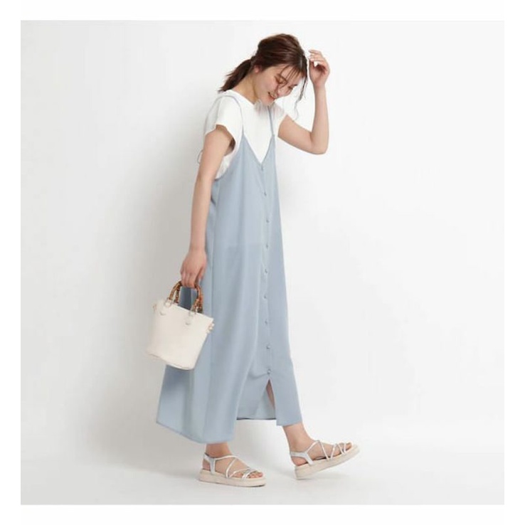 Grove cami midi dress + daleman putih