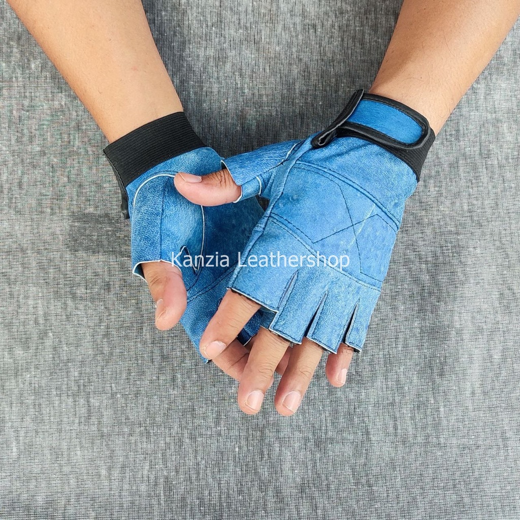 Kanzia Leathershop Sarung Tangan Motor Kulit Half Limited Edition