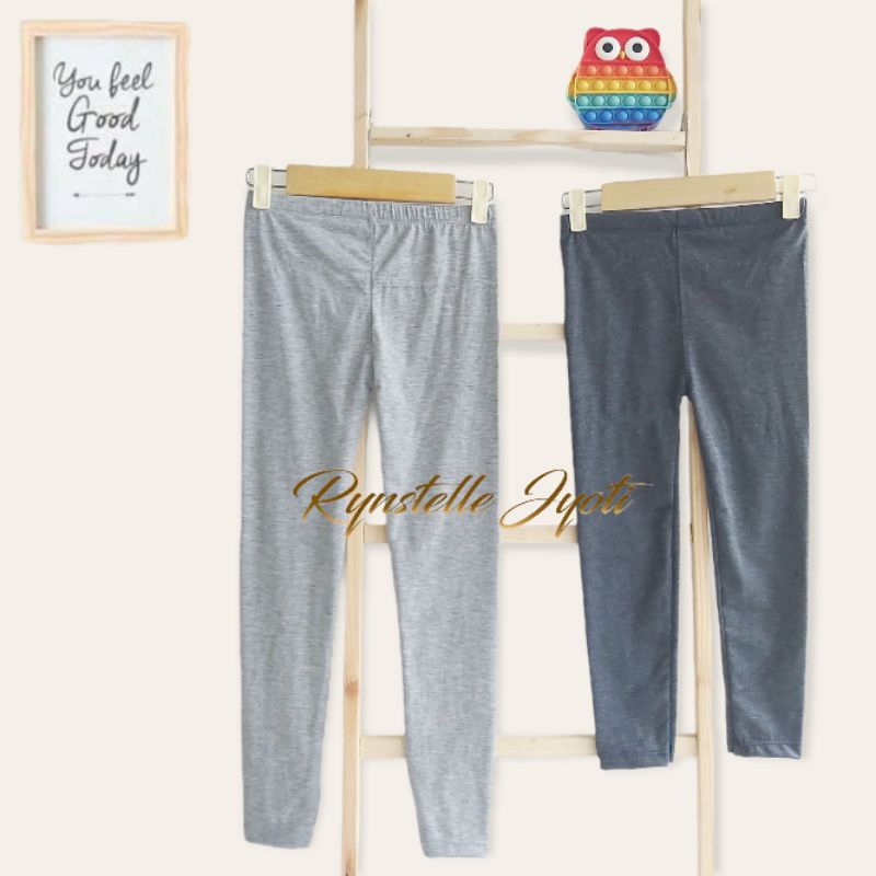 Legging Anak Panjang Kaos Soft Rayon Usia 5-11 tahun | Legging Anak Polos by Rynstelle