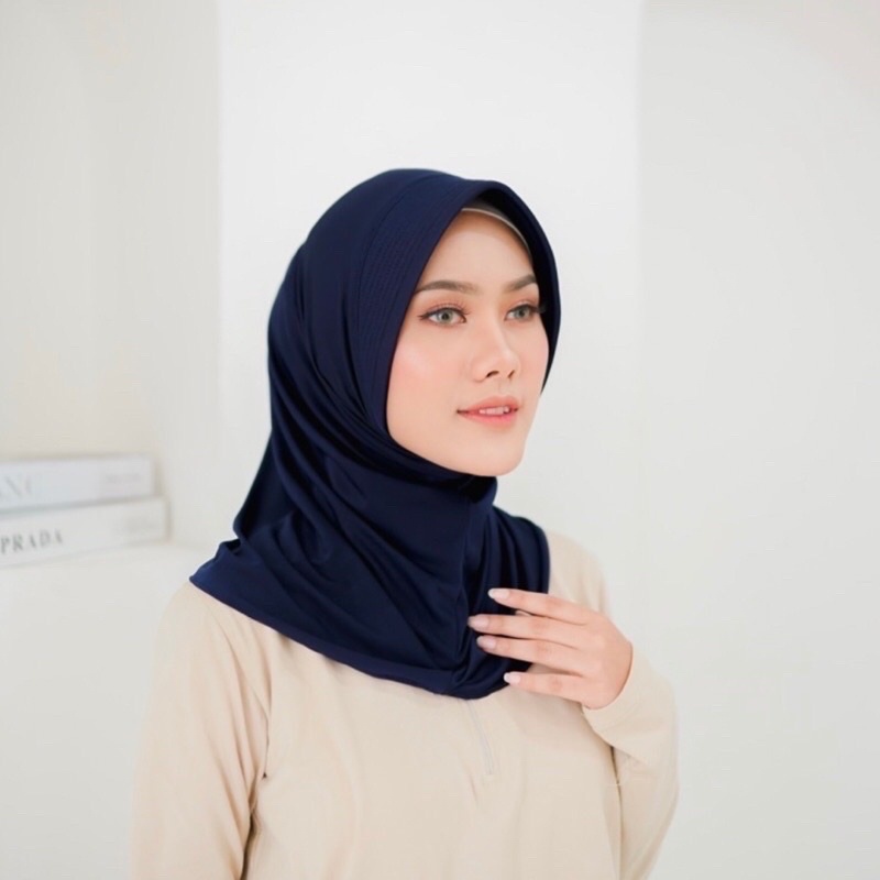 HIJAB INSTAN SPORT / HIJAB VOLLY-Navy