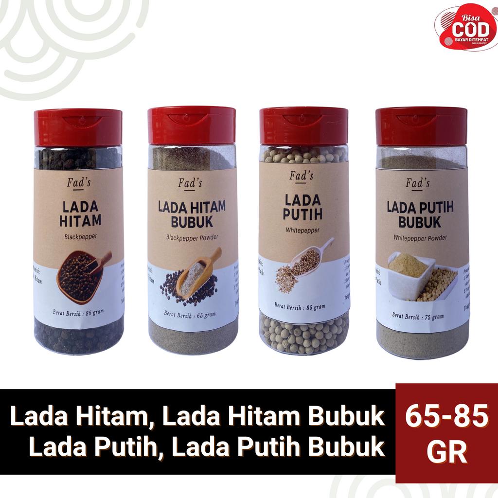 Fad's Bumbu Dapur Bubuk Lada Hitam Bubuk - Lada Putih Bubuk - Lada Hitam Biji - Lada Putih Biji